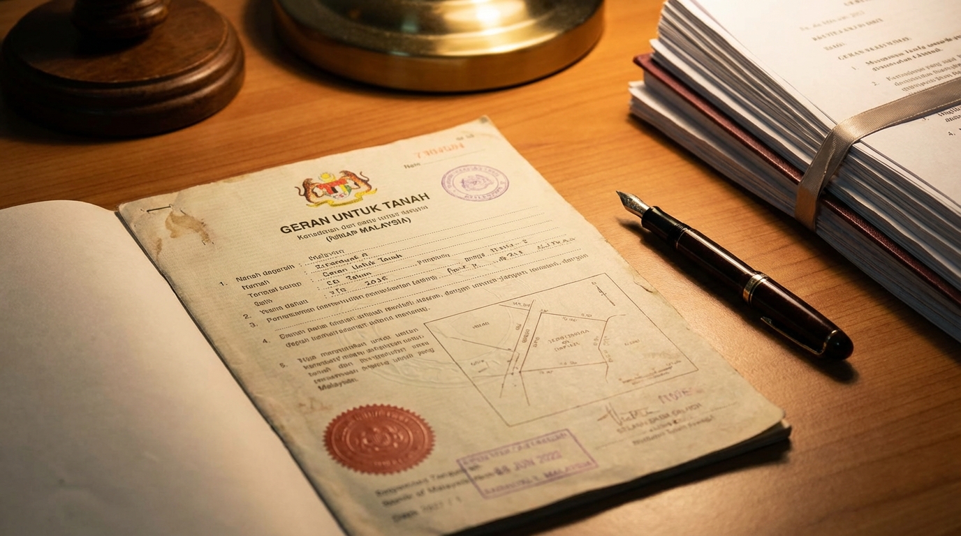 Malaysia Land Title Geran Legal Process 2026 Malaysia land title Geran document for property sale 2026